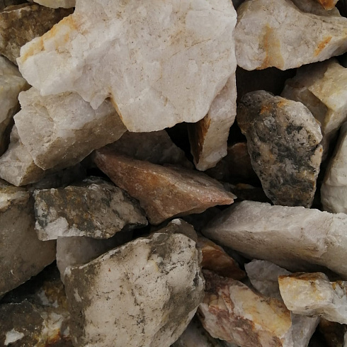 фото Кварц ( фр. 70-100 мм)  купить в Красноярске в интернет-портале КАМЕНЬ КЛУБ