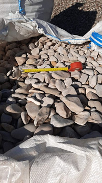 Галька каспийская фр. 40-70 мм.  купить в Красноярске фото Камень Клуб