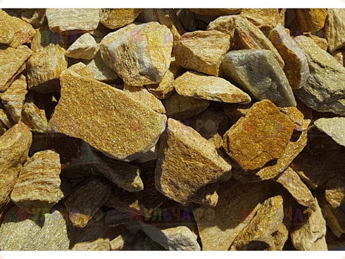 Kamenclub.ru: Щебень крошка желтый (ЗЛАТОЛИТ) фр. 20-40 мм.  купить в Красноярске златолит бежевый, золотистый, желтый декоративная каменная крошка 10800 руб/т   фото КАМЕНЬ КЛУБ
