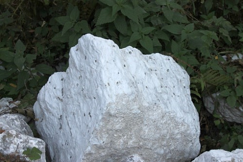 Kamenclub.ru: Мраморизированный известняк фр. 100-500 мм.  купить в Красноярске известняк серый белый темно-серый сероватый валун природного образования окатанный 10500 руб/т   фото КАМЕНЬ КЛУБ