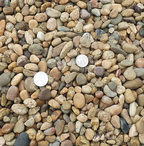 Kamenclub.ru: Галька окат (серо-желтая) фр.10-20 мм. купить  в Красноярске галька серо-желтая, рыжая, серый речная окатанная округлая галька 5000 руб/т   фото КАМЕНЬ КЛУБ