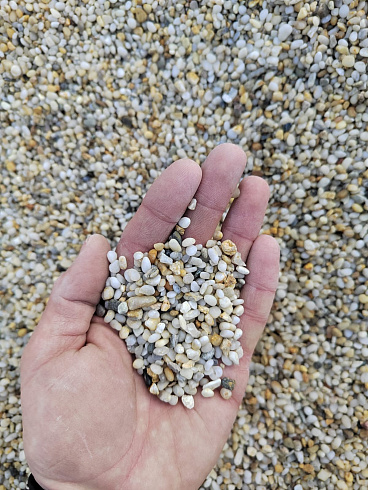 фото Галька крымская жемчужная фр. 3-5 мм. купить в Красноярске  в интернет-портале КАМЕНЬ КЛУБ
