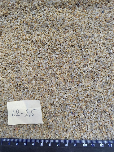 Кварцевый песок сухой фракцинированный фр. 1,2-2,5 мм.  купить в Красноярске фото Камень Клуб