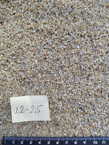 Кварцевый песок сухой фракцинированный фр. 1,2-2,5 мм.  купить в Красноярске фото Камень Клуб