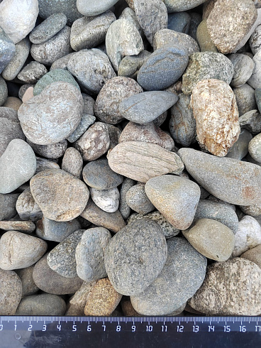 Kamenclub.ru: Галька речная окат (серая) фр.40-60 мм купить  в Красноярске галька речная серый бежевый рыжий коричневый округлый речной камень 5000 руб/т   фото КАМЕНЬ КЛУБ