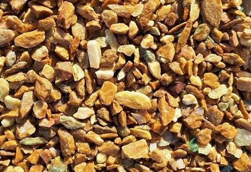 Kamenclub.ru: Щебень крошка желтый (ЗЛАТОЛИТ) фр. 20-40 мм.  купить в Красноярске златолит бежевый, золотистый, желтый декоративная каменная крошка 10800 руб/т   фото КАМЕНЬ КЛУБ